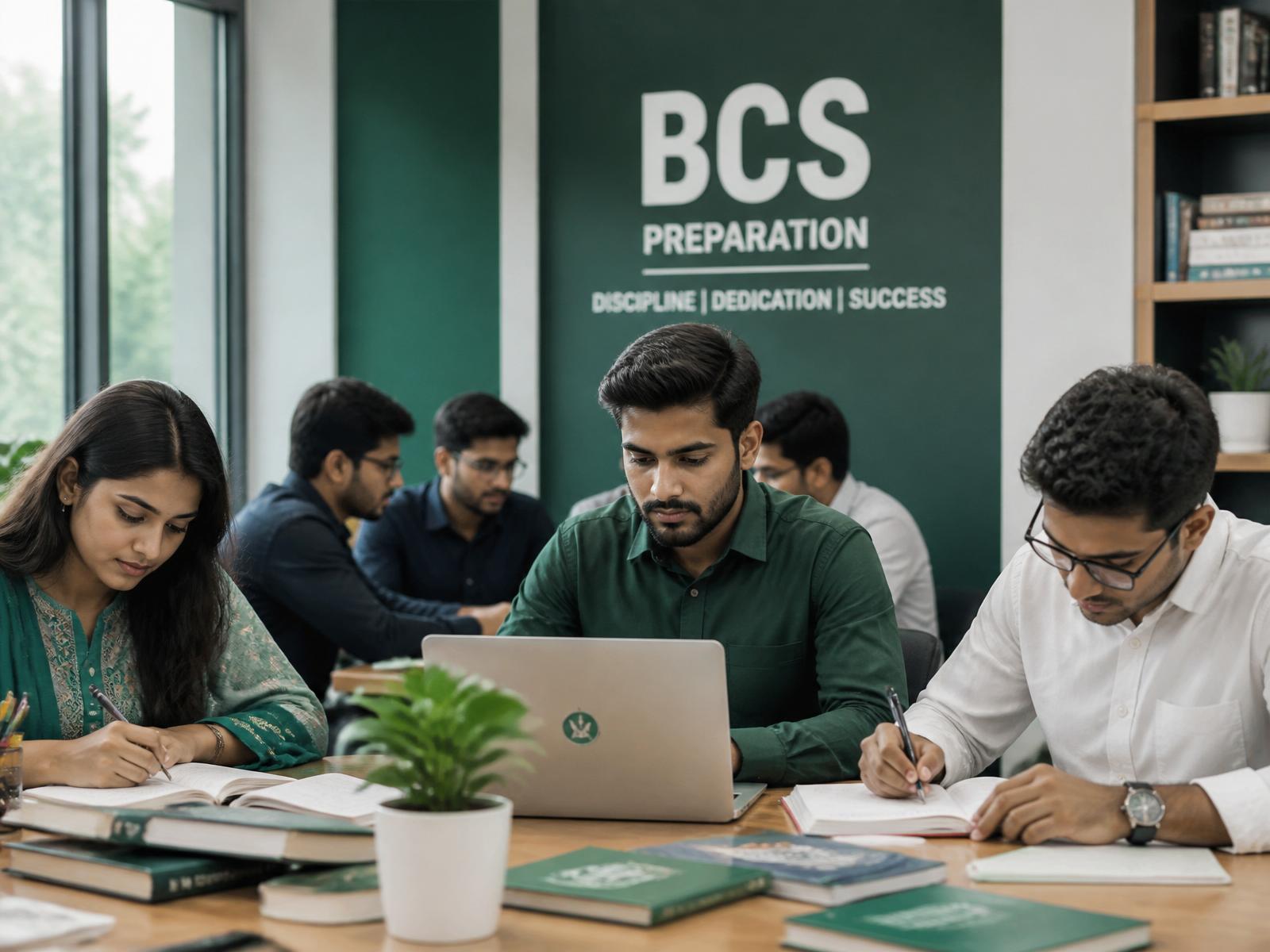 Bangladeshi BCS aspirants studying